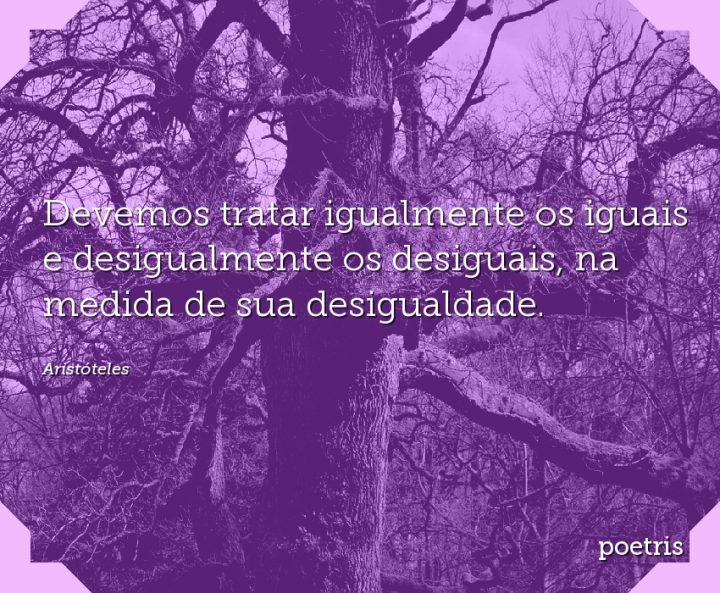 Devemos tratar igualmente os iguais e desigualmente os desiguais na