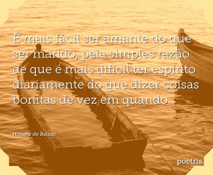 É mais fácil ser amante do que ser marido