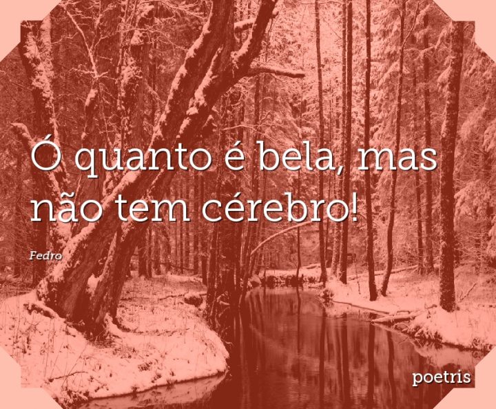 Ó quanto é bela, mas não tem cérebro