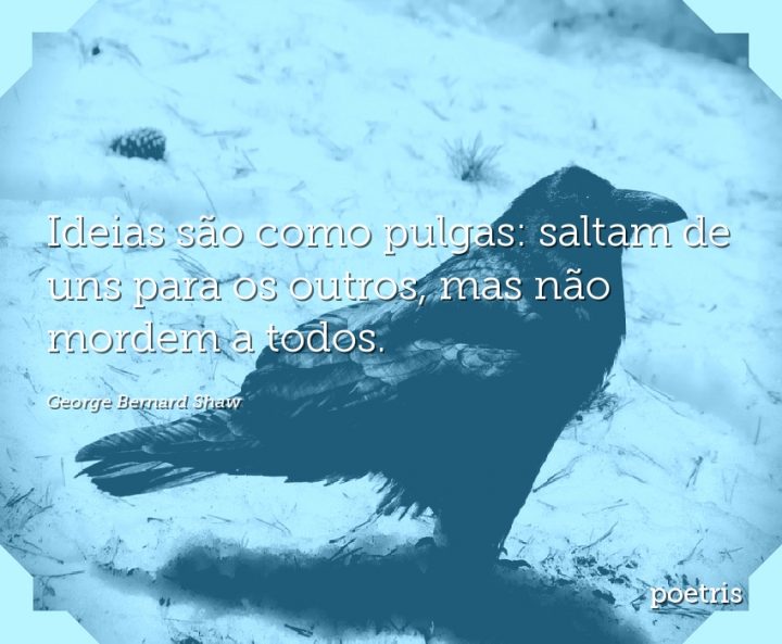 Ideias são como pulgas: saltam de uns para os outros, mas não mordem a todos