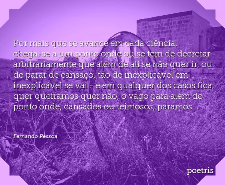 Por mais que se avance em cada ciência