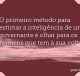 O primeiro método para estimar a inteligência de um governante é olhar para os homens que tem