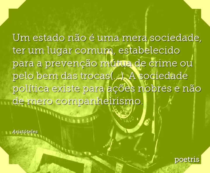 Um estado não é uma mera sociedade, ter um lugar comum