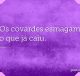 Os covardes esmagam o que já caiu