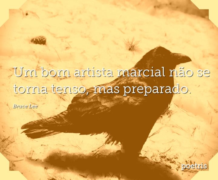 Um bom artista marcial não se torna tenso, mas preparado